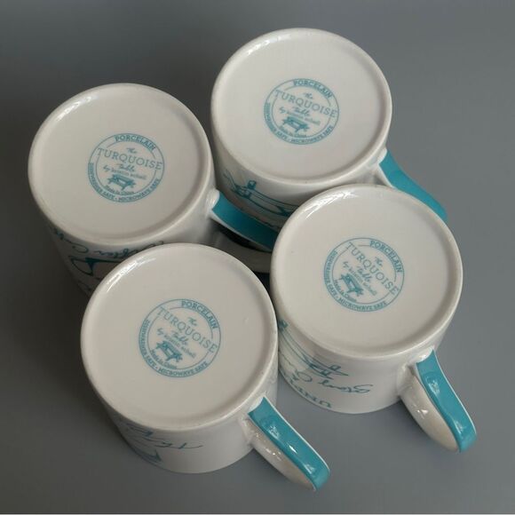 The Turquoise Table Mugs Set of 4 - Picture 5 of 10